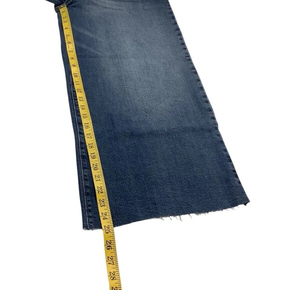 NWT Time And Tru Wide Leg Crop Blue Button Fly High Rise Jeans Womens Size 18 - Picture 13 of 14